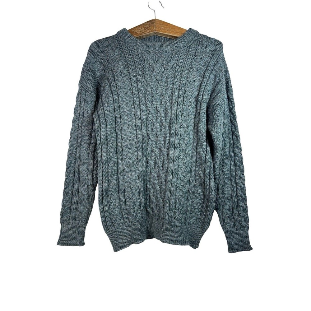 Woolovers Sweater Chunky Fisherman Cable Heavyweight 100% British Wool Sz Medium